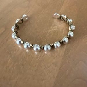 SILPADA B0521 Sterling Silver Brass Wire Wrapped Cuff Bracelet